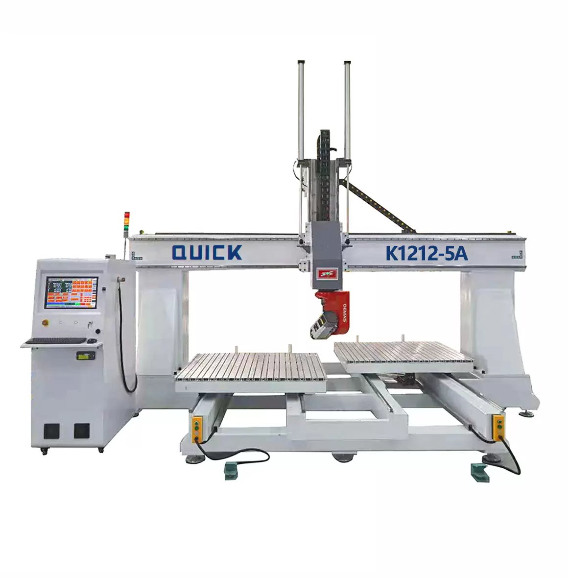 Fraiseuse CNC pour le bois 5 axes Quick CNC destinée aux pièces complexes en bois massif