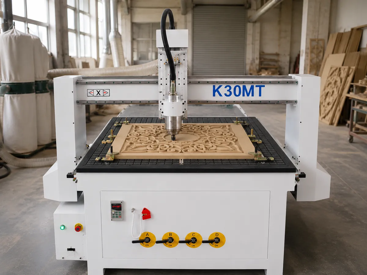 K30MT routing an MDF decorative panel with secure workholding