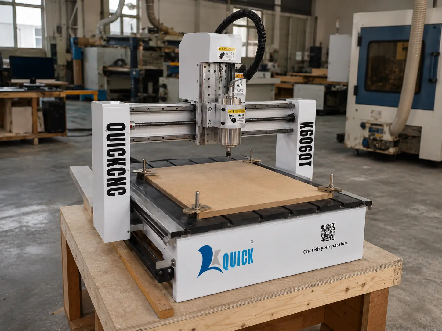 Configuração de inspeção para exportação da K6060T no chão de fábrica da Quick CNC