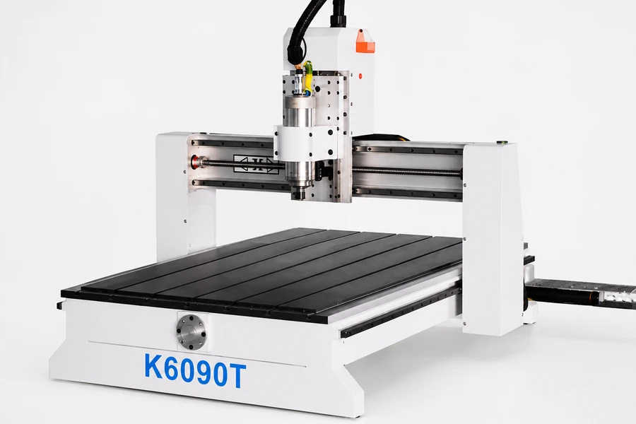 Иллюстрация рабочего стола K6090T с Т-образными пазами и механической фиксацией