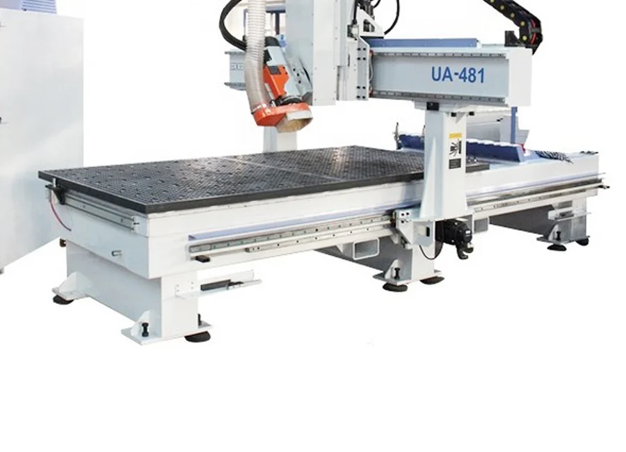 Mesa de trabajo de vacío de doble capa en el router CNC de 4 ejes UA-481
