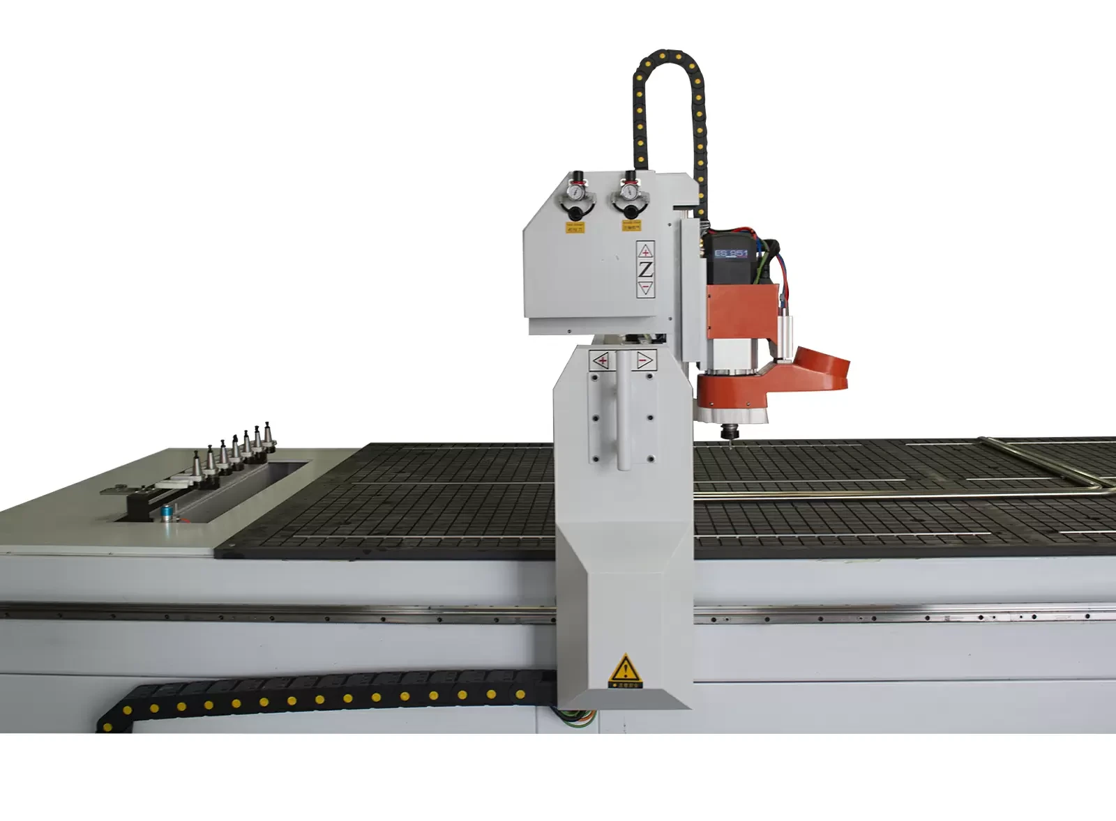 Tête de broche avec changement automatique d’outils et magasin d’outils linéaire à huit positions de l’UD-481