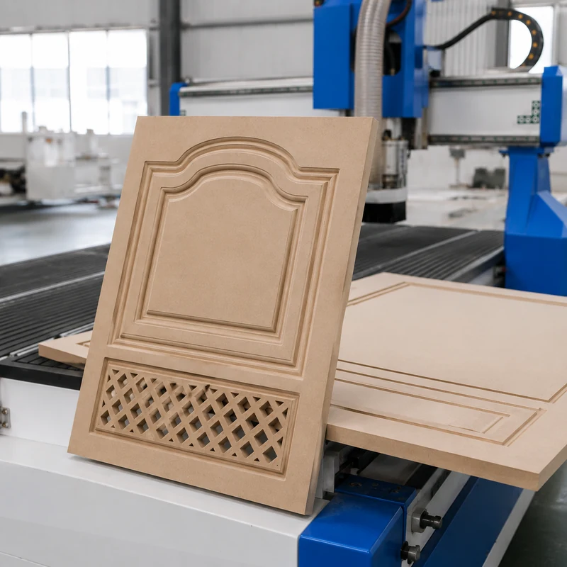 Декоративный образец из MDF, изготовленный фрезерованием, для мебельного и столярного производства по индивидуальным проектам