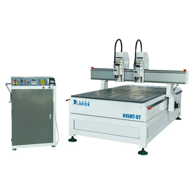 Quick CNC K45MT-DT double spindle CNC router with separate control cabinet