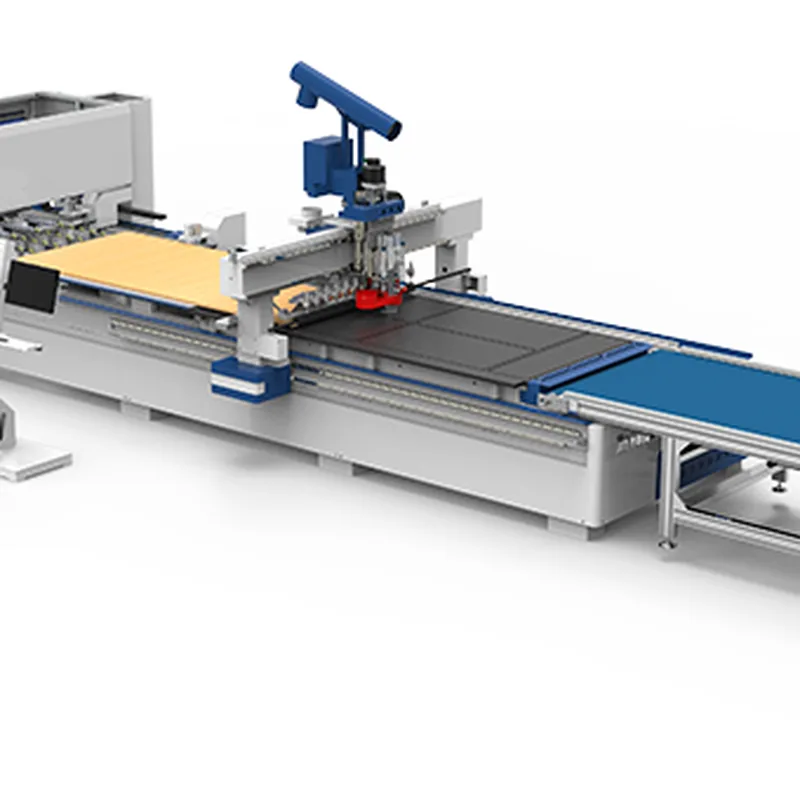 Línea de producción de muebles RC1 con taladrado y corte CNC